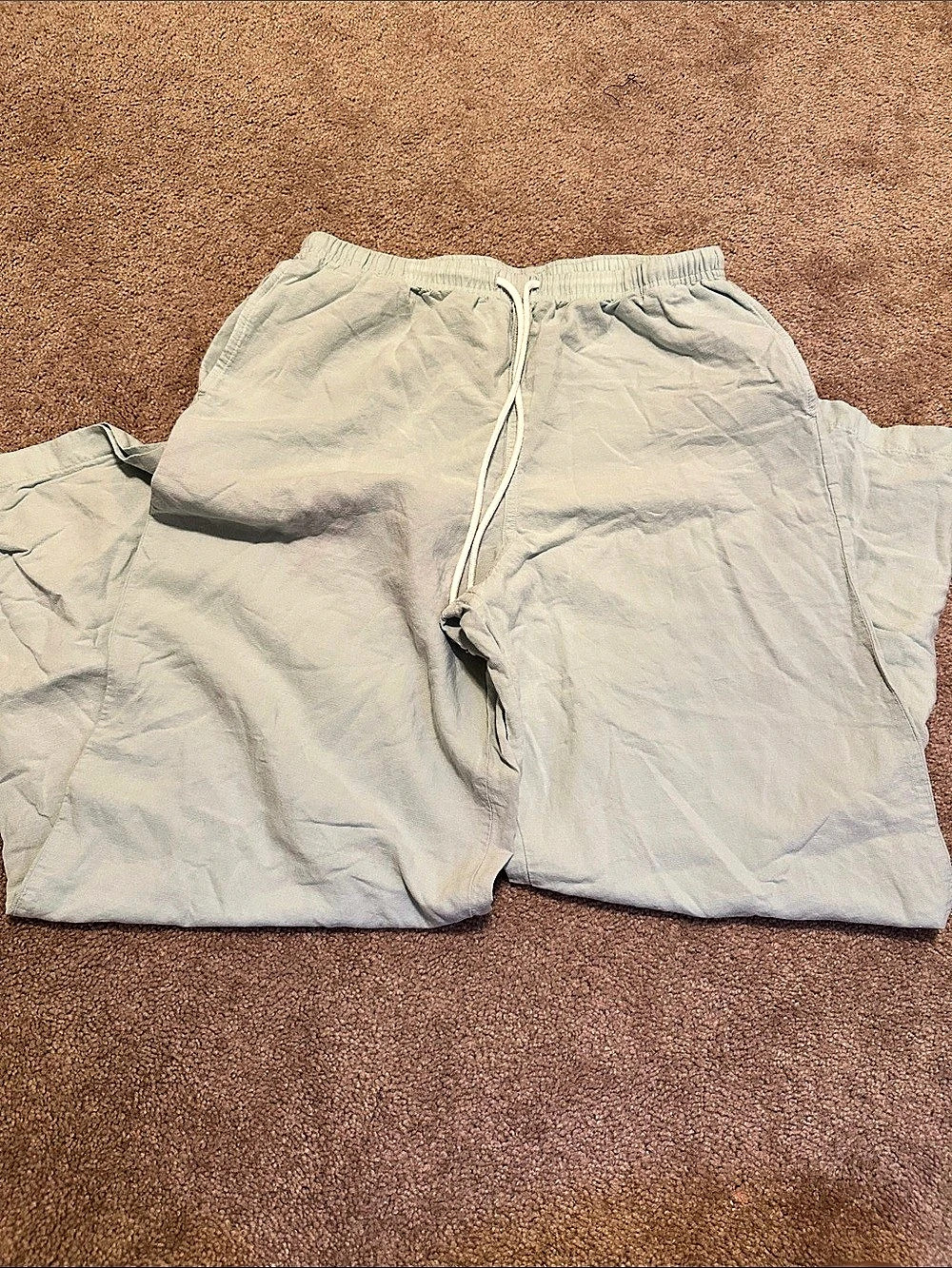 Uniqlo Summer Linen Pants Blue Size Medium